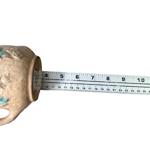 Antique Avalon Faience Majolica Milk / Creamer Pitcher 3.5" Brown Floral Design - Picture 8 of 9